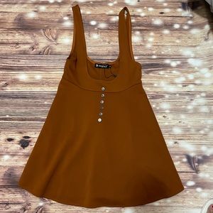 NWOT brown suspended dress juniors